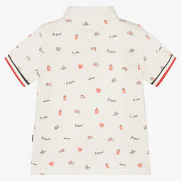 Mayoral-Boys Ivory Cotton Polo Shirt | Childrensalon Outlet