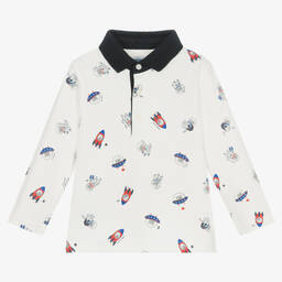 مايورال-توب رغبي قطن جيرسي لون عاجي أطفال ولادي | Childrensalon Outlet