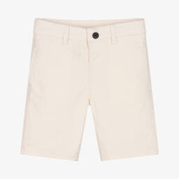 Mayoral-Boys Ivory Cotton Shorts | Childrensalon Outlet