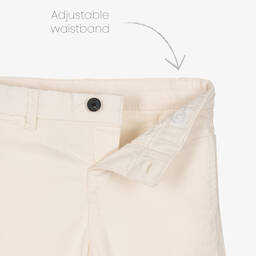 Mayoral-Boys Ivory Cotton Shorts | Childrensalon Outlet