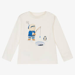 Mayoral-Кремовый хлопковый топ для мальчиков | Childrensalon Outlet