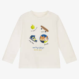 Mayoral-Boys Ivory Cotton Top | Childrensalon Outlet