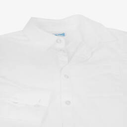 Mayoral-Boys Ivory Cotton Twill Blouse | Childrensalon Outlet