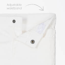 مايورال-شورت أطفال ولادي قطن مستدام تويل لون عاجي | Childrensalon Outlet