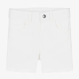 مايورال-شورت أطفال ولادي قطن مستدام تويل لون عاجي | Childrensalon Outlet