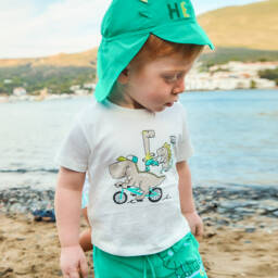 Mayoral-Boys Ivory Dino Cotton Tee | Childrensalon Outlet