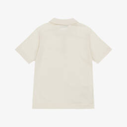 Mayoral-Boys Ivory Soft Knit Polo Top | Childrensalon Outlet