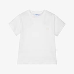 Mayoral-Boys Ivory Soft Knit Tee | Childrensalon Outlet