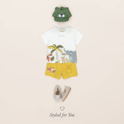 Mayoral-Boys Jungle Green Tiger Hat | Childrensalon Outlet