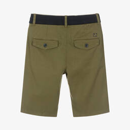 Mayoral Nukutavake-Boys Khaki Green Bermuda Shorts | Childrensalon Outlet
