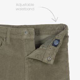 Mayoral-Boys Khaki Green Corduroy Trousers | Childrensalon Outlet