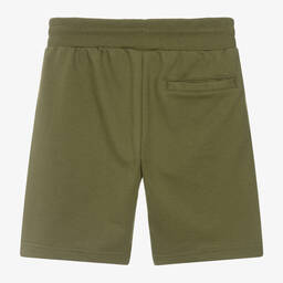 Mayoral Nukutavake-Boys Khaki Green Cotton Shorts | Childrensalon Outlet