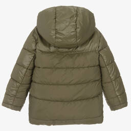 مايورال-معطف بافر هودي لون أخضر كاكي للأولاد | Childrensalon Outlet