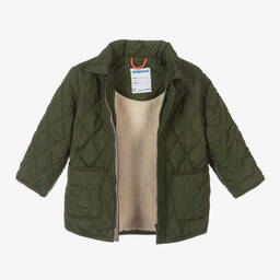Mayoral-معطف أطفال ولادي مبطن لون أخضر كاكي | Childrensalon Outlet
