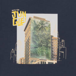 Mayoral-Boys Lenticular Jungle Navy Tee | Childrensalon Outlet