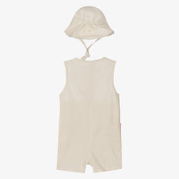 Mayoral-Льняной светло-бежевый комплект комбинезон для мальчиков | Childrensalon Outlet