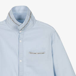 Mayoral Nukutavake-Boys Light Blue Cotton Shirt | Childrensalon Outlet