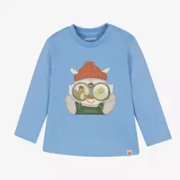 Mayoral-Boys Light Blue Lenticular Tee | Childrensalon Outlet