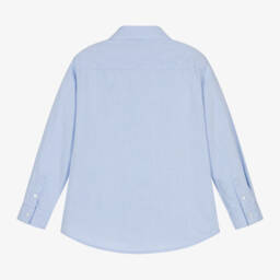 Mayoral-Boys Light Blue Twill Shirt | Childrensalon Outlet