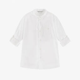 Mayoral Nukutavake-قميص قطني خفيف أبيض للأولاد | Childrensalon Outlet