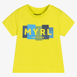 Mayoral-Хлопковая футболка цвета лайма для мальчиков | Childrensalon Outlet