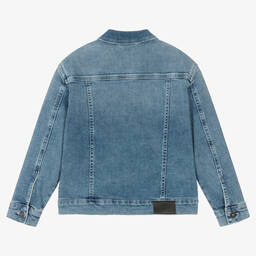 Mayoral Nukutavake-Boys Mid-Blue Cotton Denim Jacket | Childrensalon Outlet