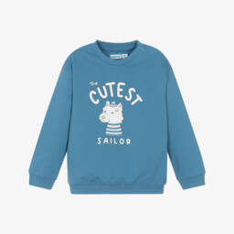 Mayoral-سويت شيرت أزرق بحري للأولاد مع تصميم جرو | Childrensalon Outlet