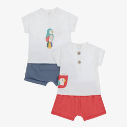 Mayoral Для новорожденных-Дуэт хлопковых шорт для мальчиков в морском стиле | Childrensalon Outlet