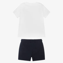 Mayoral-Boys Nautical White & Navy Set | Childrensalon Outlet