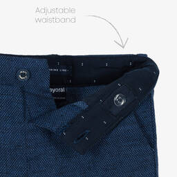 Mayoral-Boys Navy Blue Cotton & Linen Shorts | Childrensalon Outlet