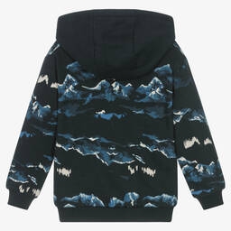 Mayoral-Синяя хлопковая худи с горами | Childrensalon Outlet