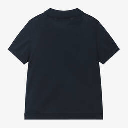 Mayoral-Boys Navy Blue Cotton Polo Shirt | Childrensalon Outlet