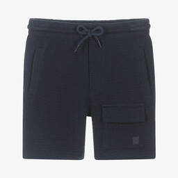 Mayoral-Boys Navy Blue Cotton Shorts  | Childrensalon Outlet