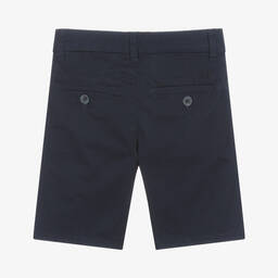Mayoral-Boys Navy Blue Cotton Shorts | Childrensalon Outlet
