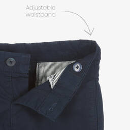 Mayoral-Boys Navy Blue Cotton Shorts | Childrensalon Outlet