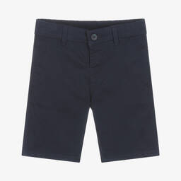 Mayoral-Boys Navy Blue Cotton Shorts | Childrensalon Outlet