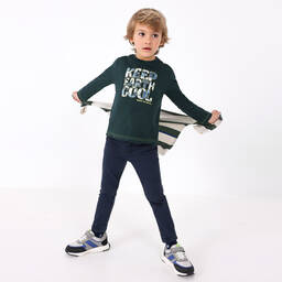 Mayoral-توب قطن جيرسي لون كحلي للأولاد | Childrensalon Outlet