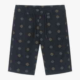Mayoral Нукутаваке-Boys Navy Blue Drawstring Chino Shorts | Childrensalon Outlet