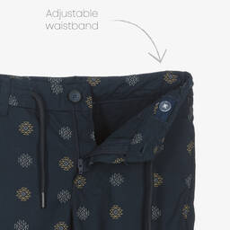 Mayoral Нукутаваке-Boys Navy Blue Drawstring Chino Shorts | Childrensalon Outlet