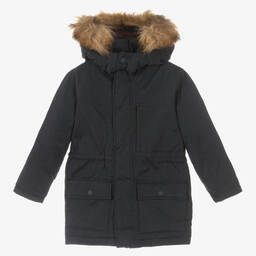 Boys navy parka clearance
