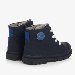 Mayoral-Boys Navy Blue Lace-Up Boots | Childrensalon Outlet