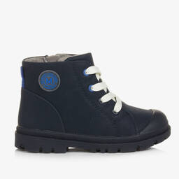 Mayoral-Boys Navy Blue Lace-Up Boots | Childrensalon Outlet