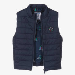 Mayoral-Boys Navy Blue Puffer Gilet | Childrensalon Outlet