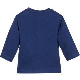 Mayoral-Boys Navy Blue Robot Print Top | Childrensalon Outlet