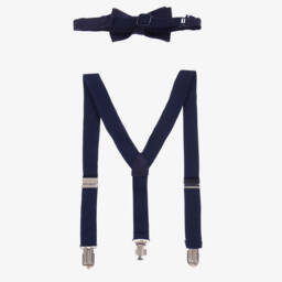 Mayoral-Boys Navy Braces & Tie Ensemble | Childrensalon Outlet