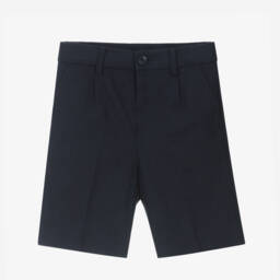 Mayoral-Boys Navy Cotton-Linen Blend Shorts | Childrensalon Outlet