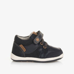 Mayoral-Boys Navy Leather First Shoes | Childrensalon Outlet