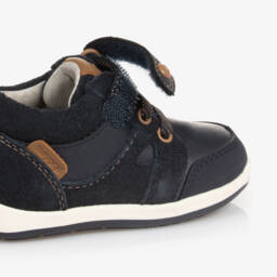 Mayoral-Boys Navy Leather First Shoes | Childrensalon Outlet