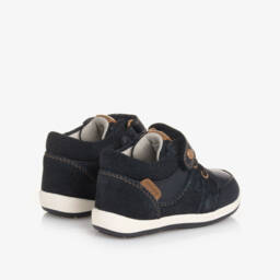 Mayoral-Boys Navy Leather First Shoes | Childrensalon Outlet