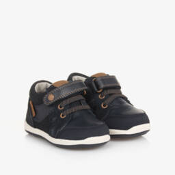 Mayoral-Boys Navy Leather First Shoes | Childrensalon Outlet